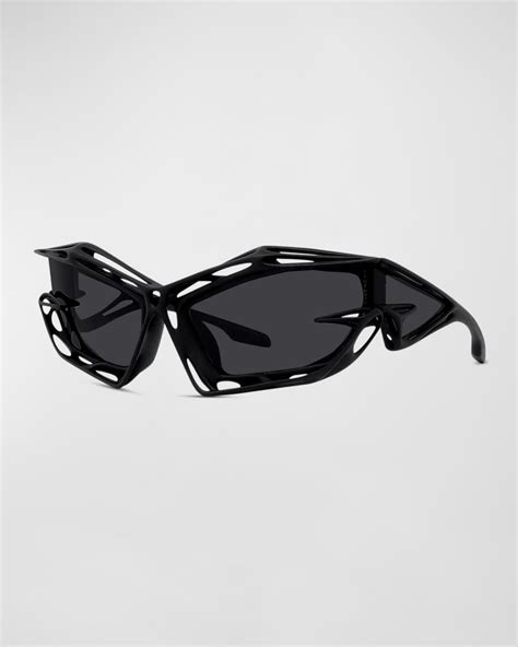 Givenchy Men's Giv Cut Cage Nylon Shield Sunglasses.